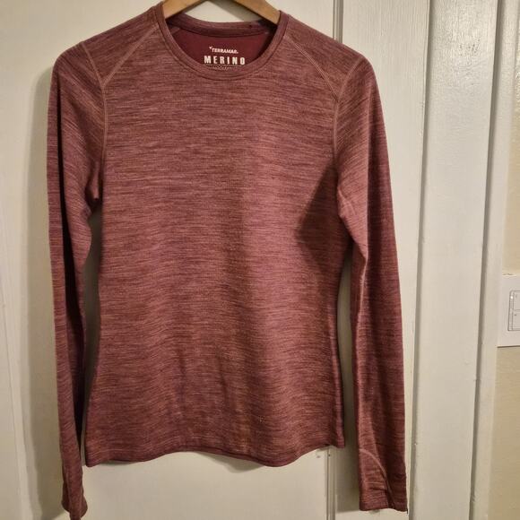 Terramar Woolskins Women’s Merino Base Layer Top Med Redd - Picture 1 of 6